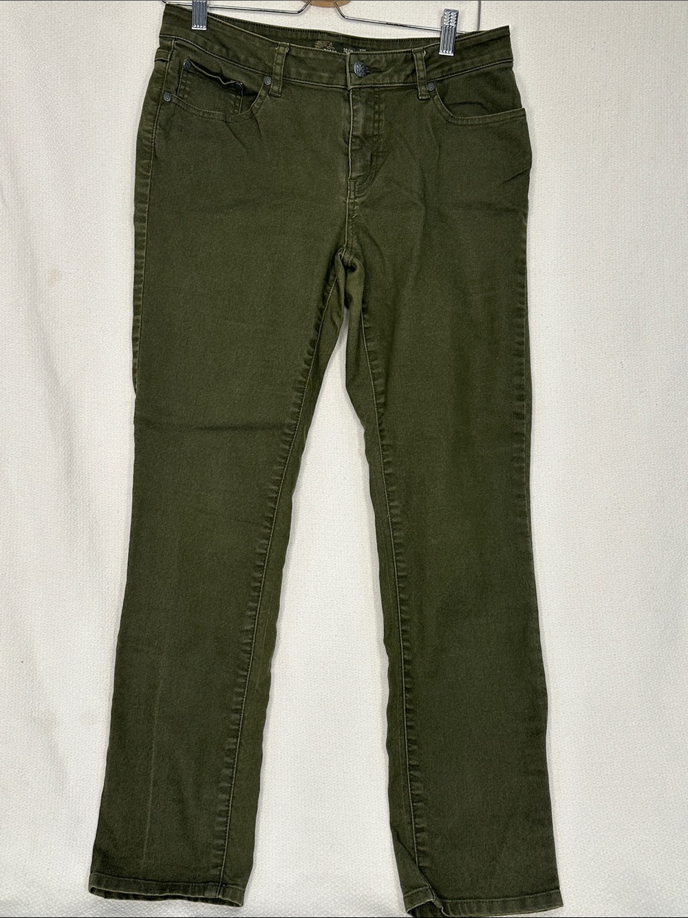 Prana Olive Green Straight-Leg Jeans